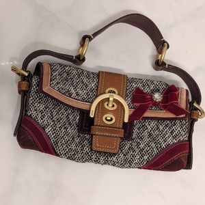 Vintage Coach Tweed Purse